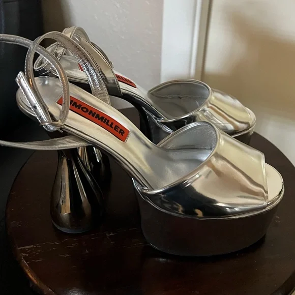 Simon Miller Peep Toe Ankle Strap Platform Sandals Shoes Heels 37 - Picture 4 of 13